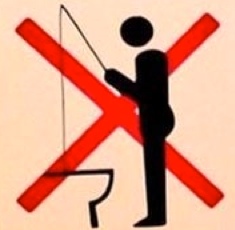 Just in case you thought about fishing in the toilet...don't do it.